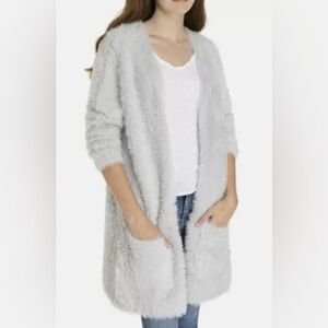 Free People Women’s Faux Fur Fuzzy Open Front Cardigan Size Medium
